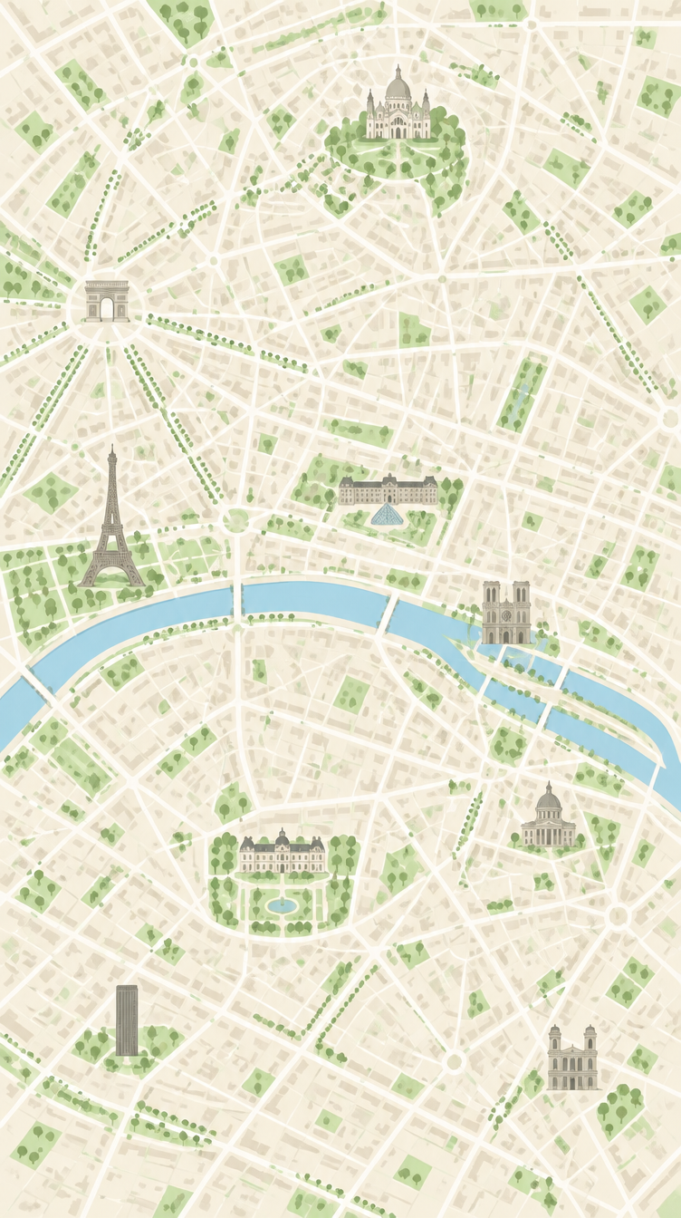A map of Paris