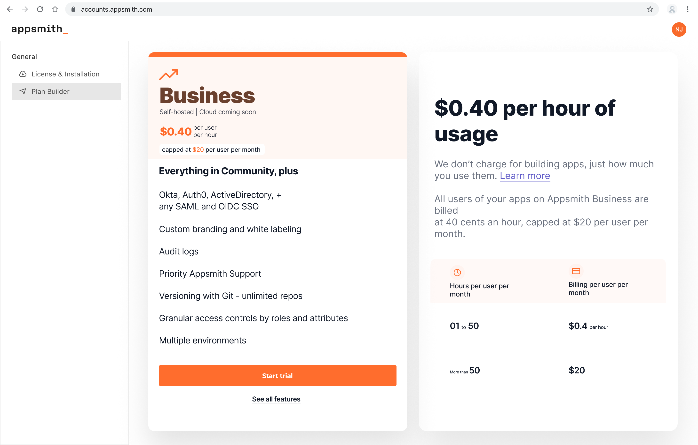 Appsmith Billing: Explained usage-based pricing beside the plan benefits it unlocks