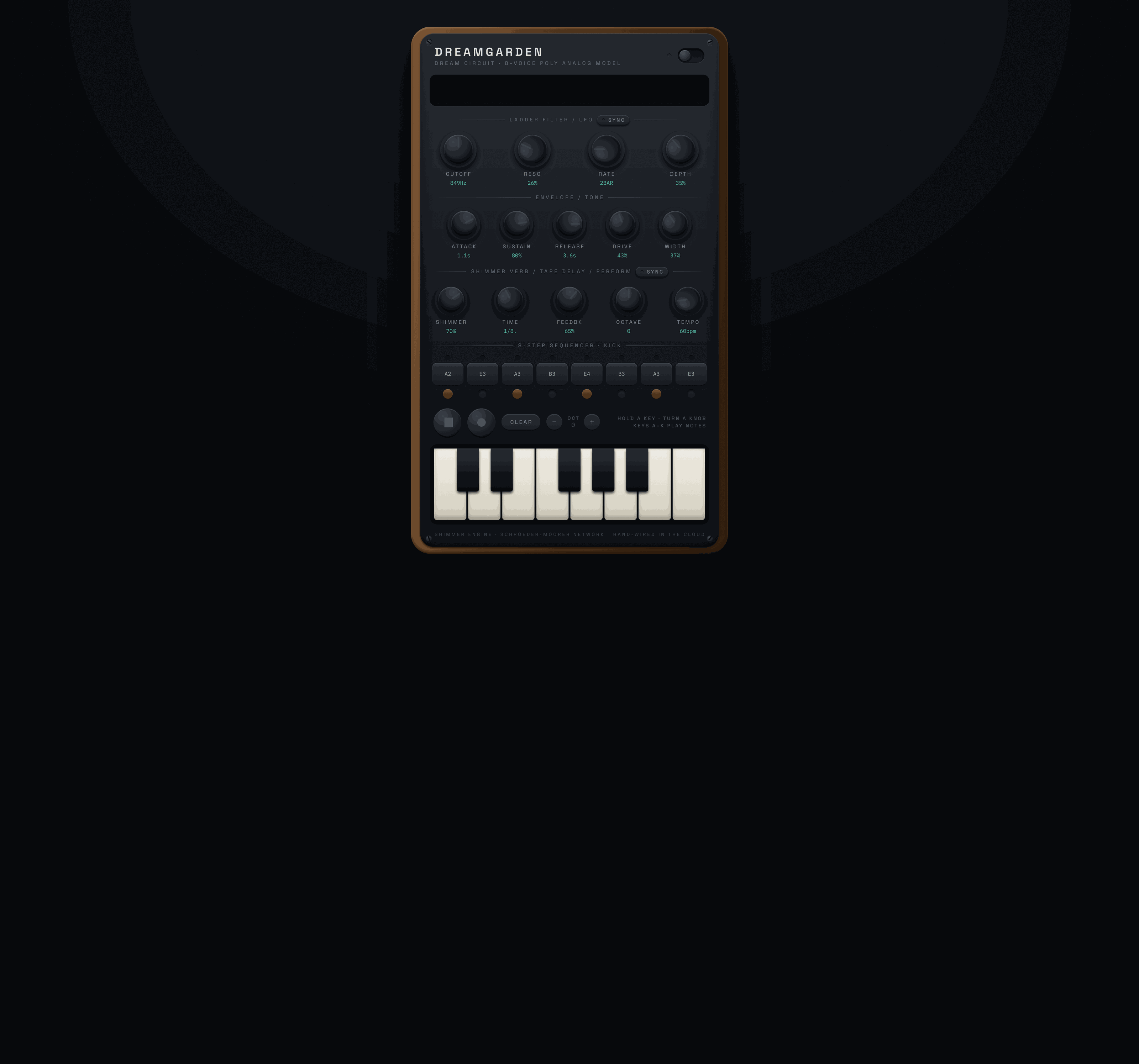 Browser Synths: Dreamgarden’s compact ambient instrument and focused control set