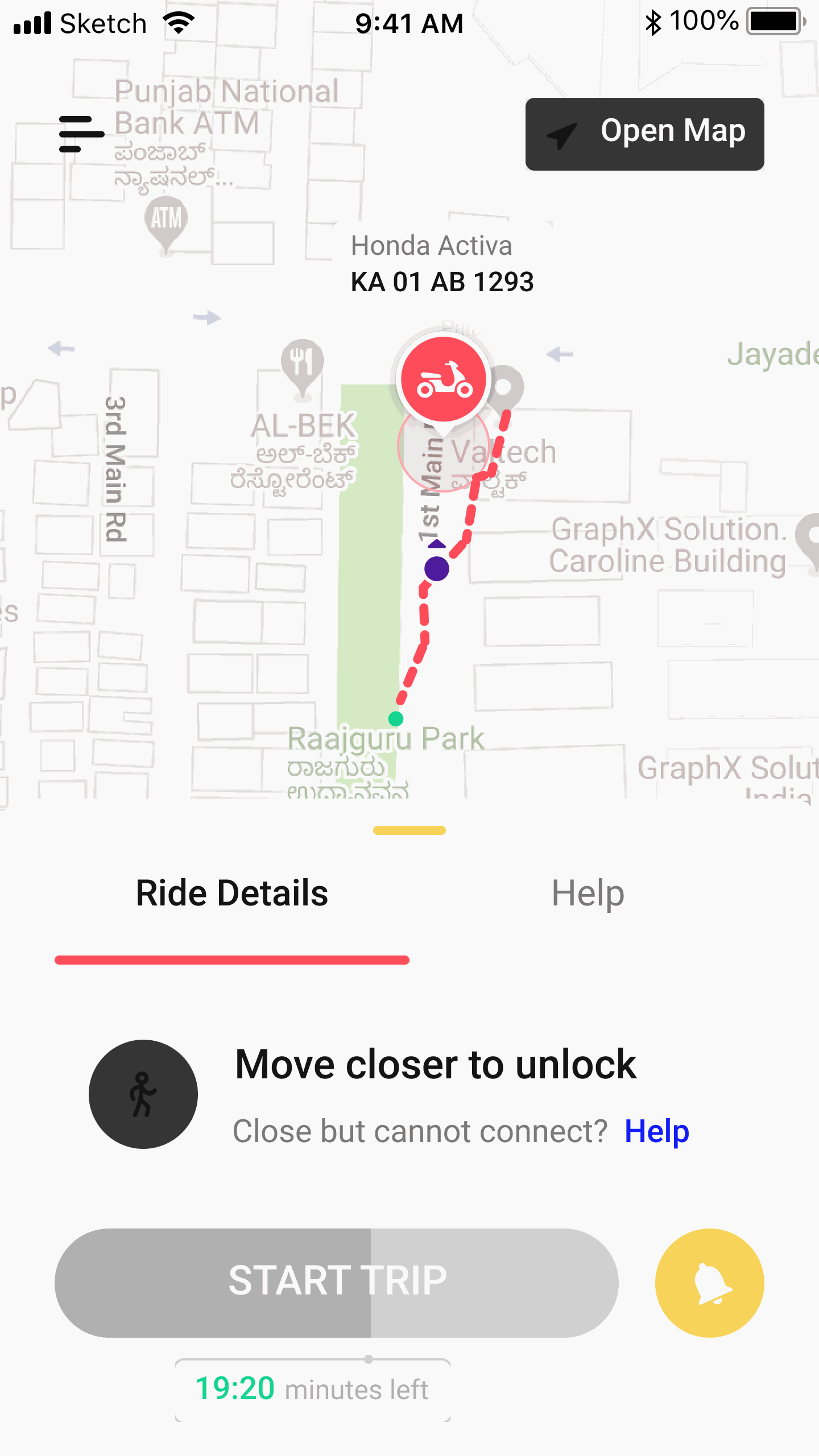Carnot: Used proximity to explain why unlocking was not yet available